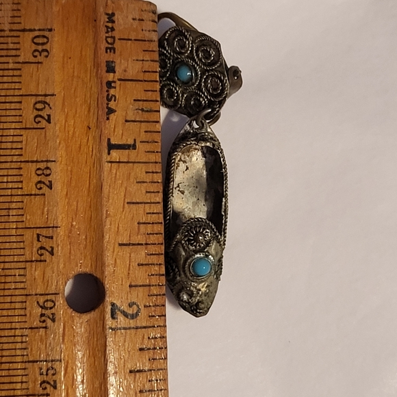 Vintage silver tone Persian Slipper clip on Earrings PRICE REDUCED!! - Picture 7 of 9